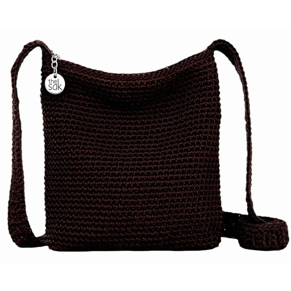 The Sak Crochet Crossbody Bag Deep‎ Plum Small Shoulder Purse